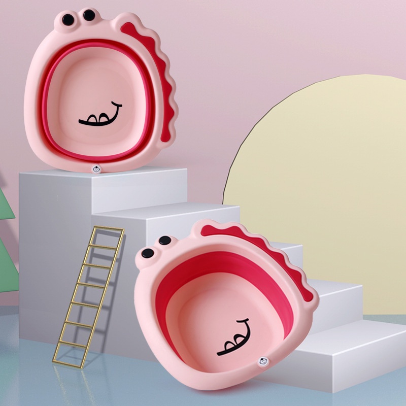 Chậu Rửa Mặt Gấp Gọn Khủng Long, Thau Xếp Gọn Silicon Thiết Kế Thông Minh Tiện Lợi, Tiết Kiệm Không Gian Thị Nắng Store