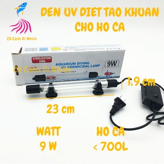 Đèn UV diệt tảo diệt khuẩn 9W cho hồ cá dưới 700L Sterilization King