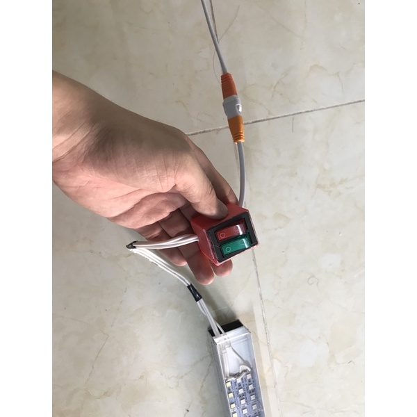 Đèn hồ cá thủy sinh 12v, máng nhôm, 2 dãy xanh dương + 1 dãy trắng
