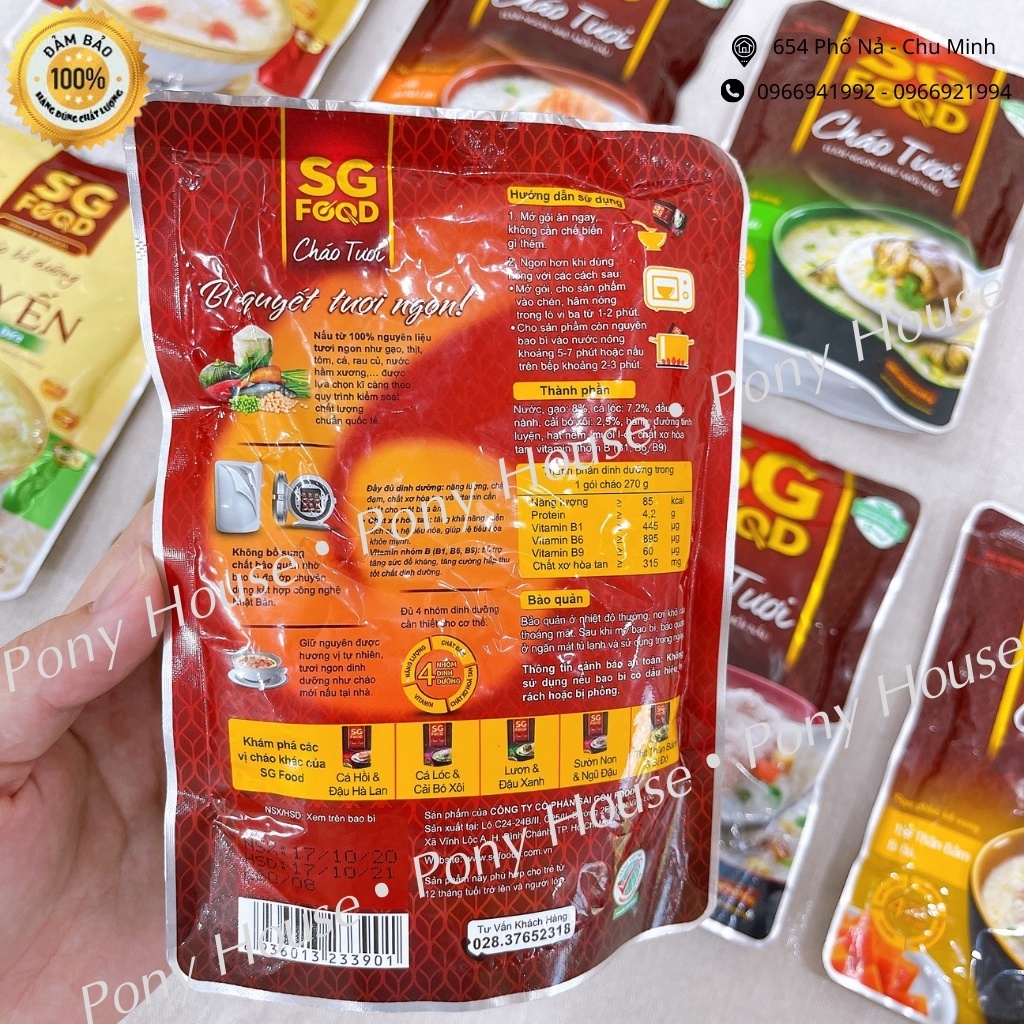 Cháo Tươi Sài Gòn Food - háo Tươi cho bé Trên 1 Tuổi An Toàn Đầy Đủ Dinh Dưỡng 270g date 2022