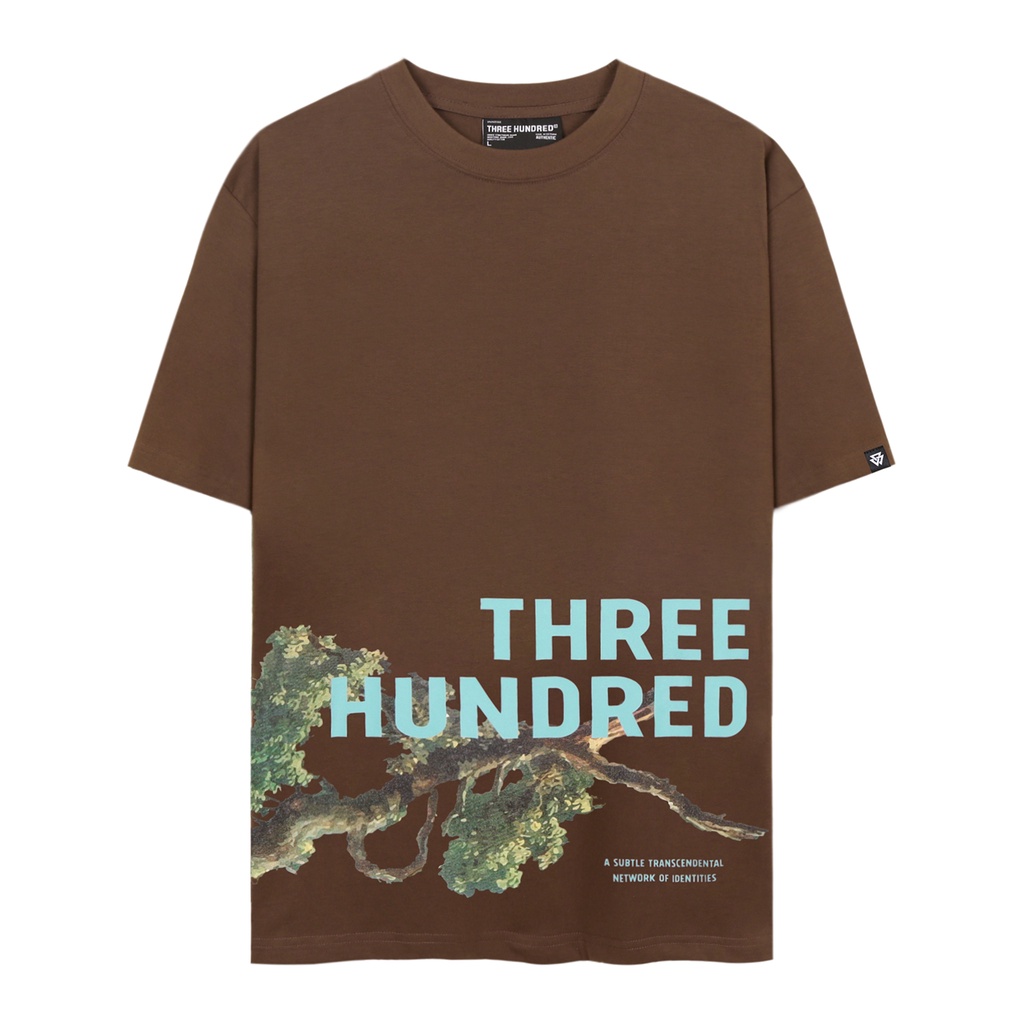 Áo Thun Màu Nâu In Hình Phong Cảnh Nghệ Thuật Chất Liệu 100% Cotton Form Rộng Thoải Mái Unisex Nam Nữ