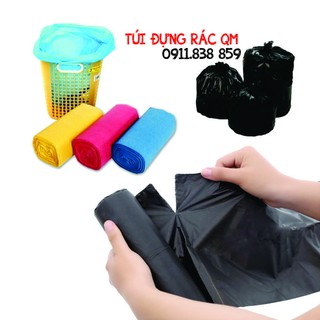 Túi đựng rác cuộn màu, đen cỡ nhỏ, lớn, trung, đại đủ size, chất ni lông tự hủy cho văn phòng và gia đình