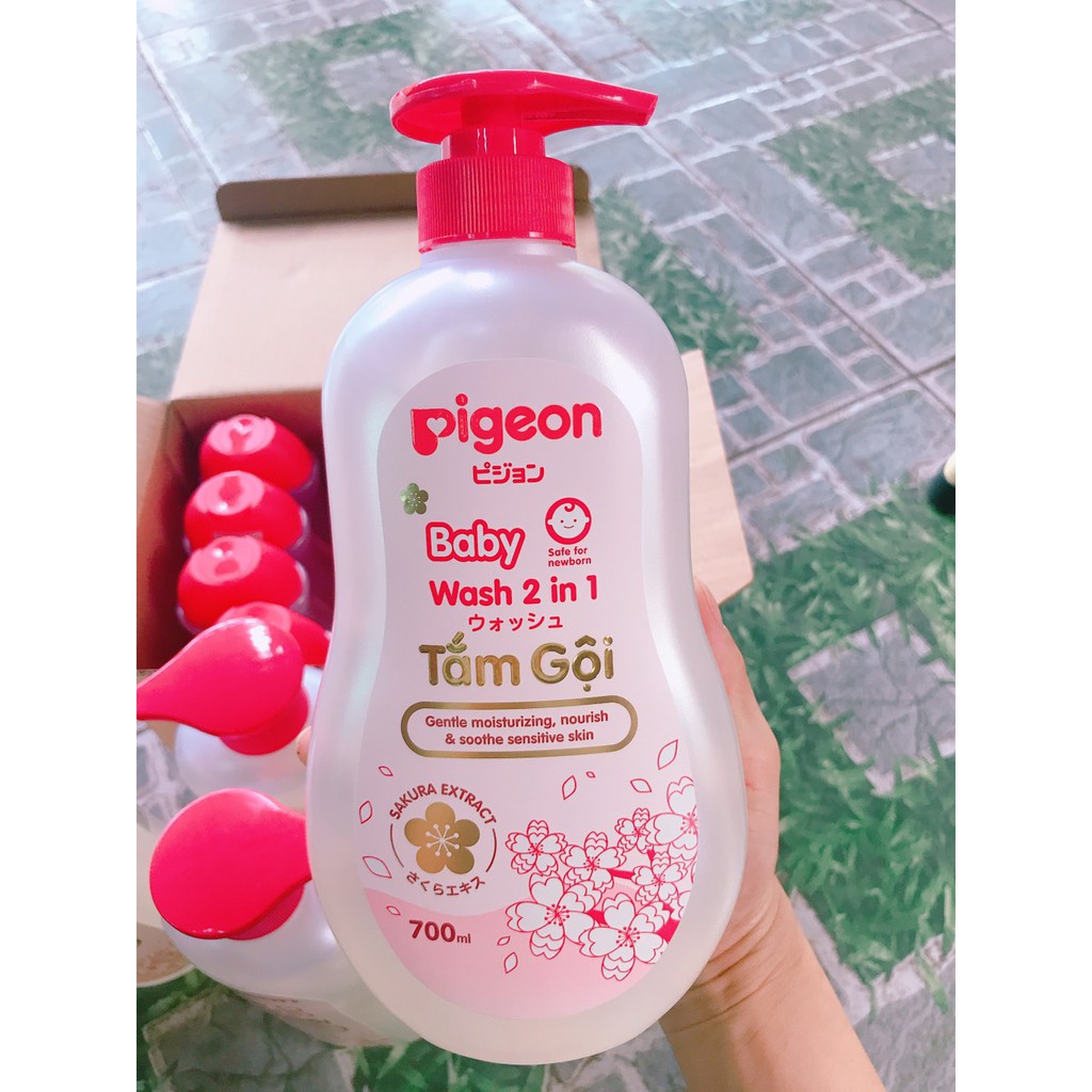 [CHÍNH HÃNG]Tắm gội dịu nhẹ 2 in 1 Sakura Pigeon 200ML/700ML