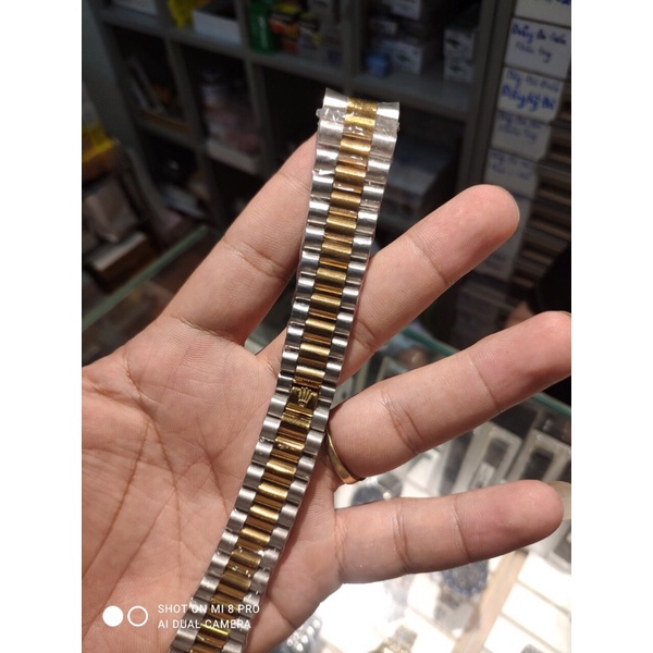 Dây đồng hồ Rolex 3 mắt đúc xịn , dây thép không gỉ , size 20