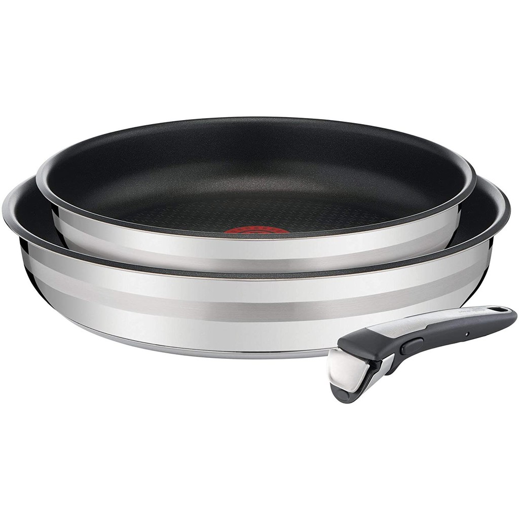 Set 2 chảo Tefal Ingenio dòng Jamie Oliver thân inox chung tay cầm  - TÀI TRANG HÀNG ĐỨC