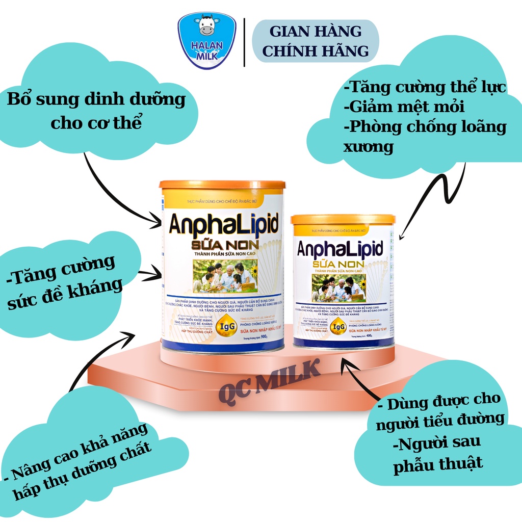 [Mua 3 tặng 1] COMBO 3 hộp sữa Anphalipid sữa non 900g/hộp -Bổ sung dinh dưỡng,Tăng cường thể lực,Giảm mệt mỏi,Halanmilk