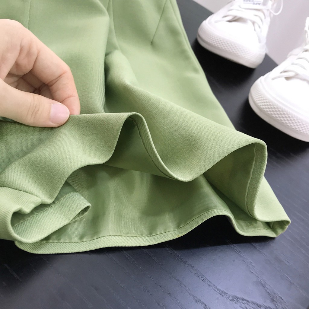 Quần short vải cạp cao ống rộng ulzzang 661
