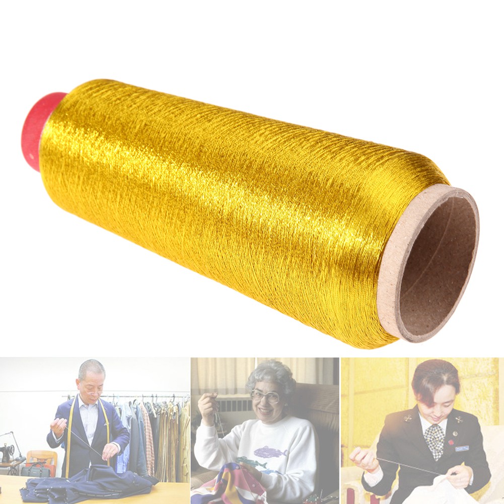 Chỉ thêu may họa tiết ánh nhũ kim loại dành cho máy may vi tính