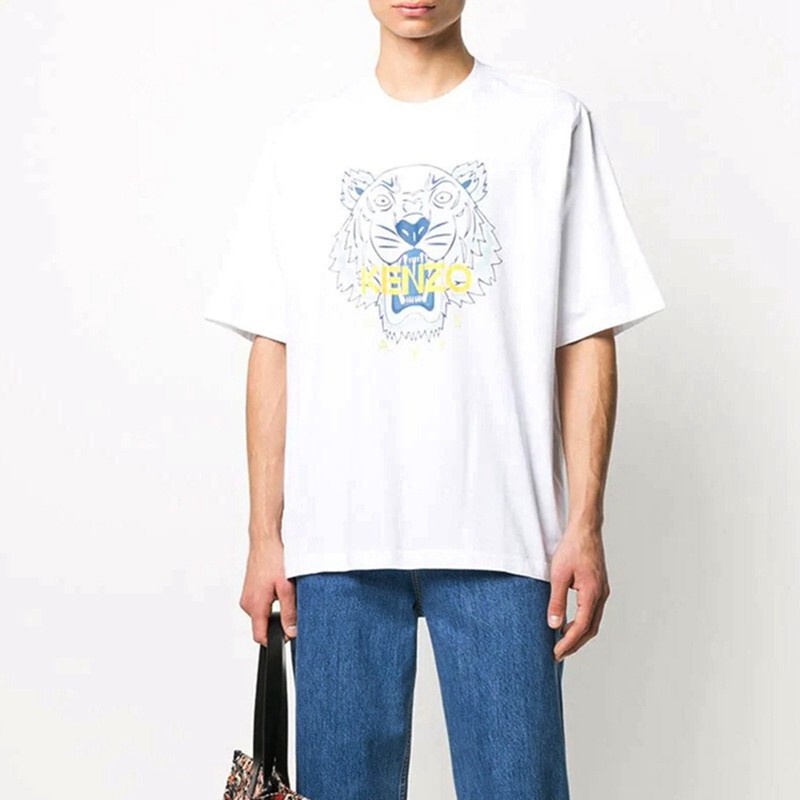 Áo Thun Tay Ngắn In Hình Đầu Hổ Kenzo Takada Kenzo Cá Tính Cho Nam