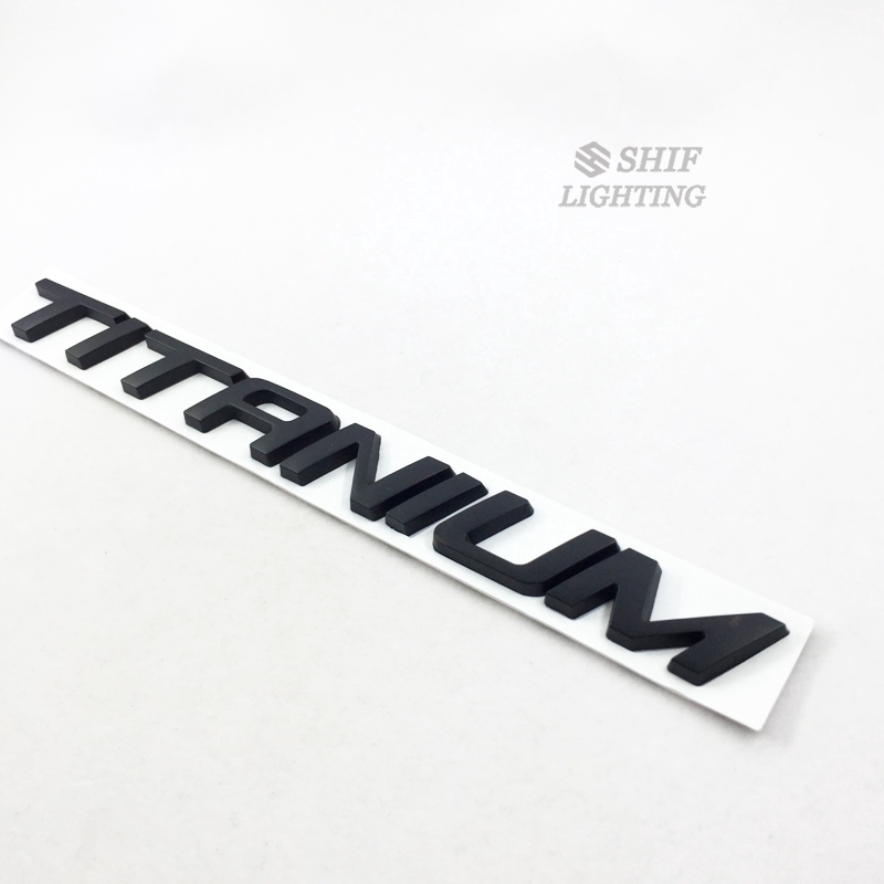 Logo TITANIUM bằng kim loại màu đen cho xe hơi FORD