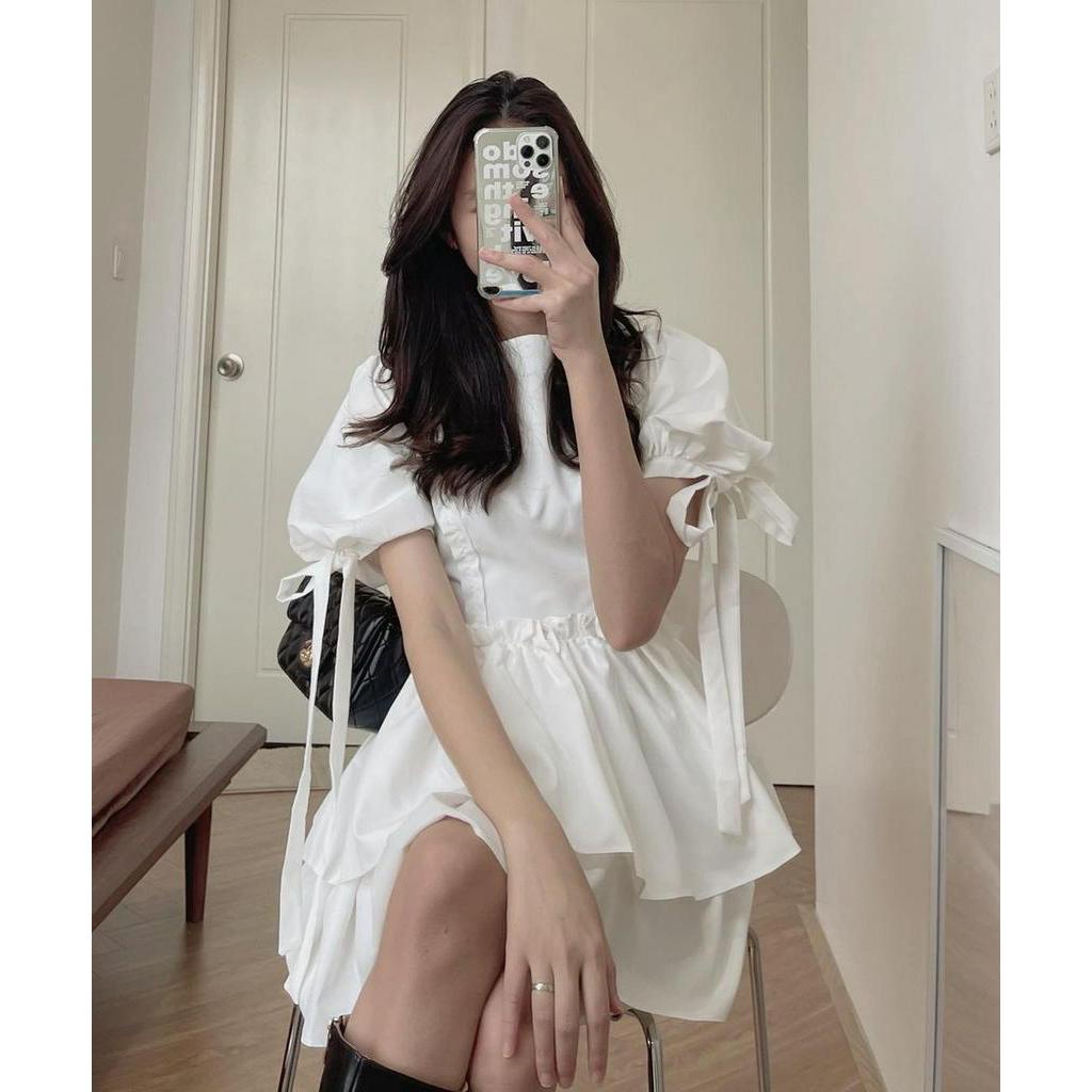 Đầm Ngắn Tay Thắt Dây Thời Trang Sành Điệu 61262