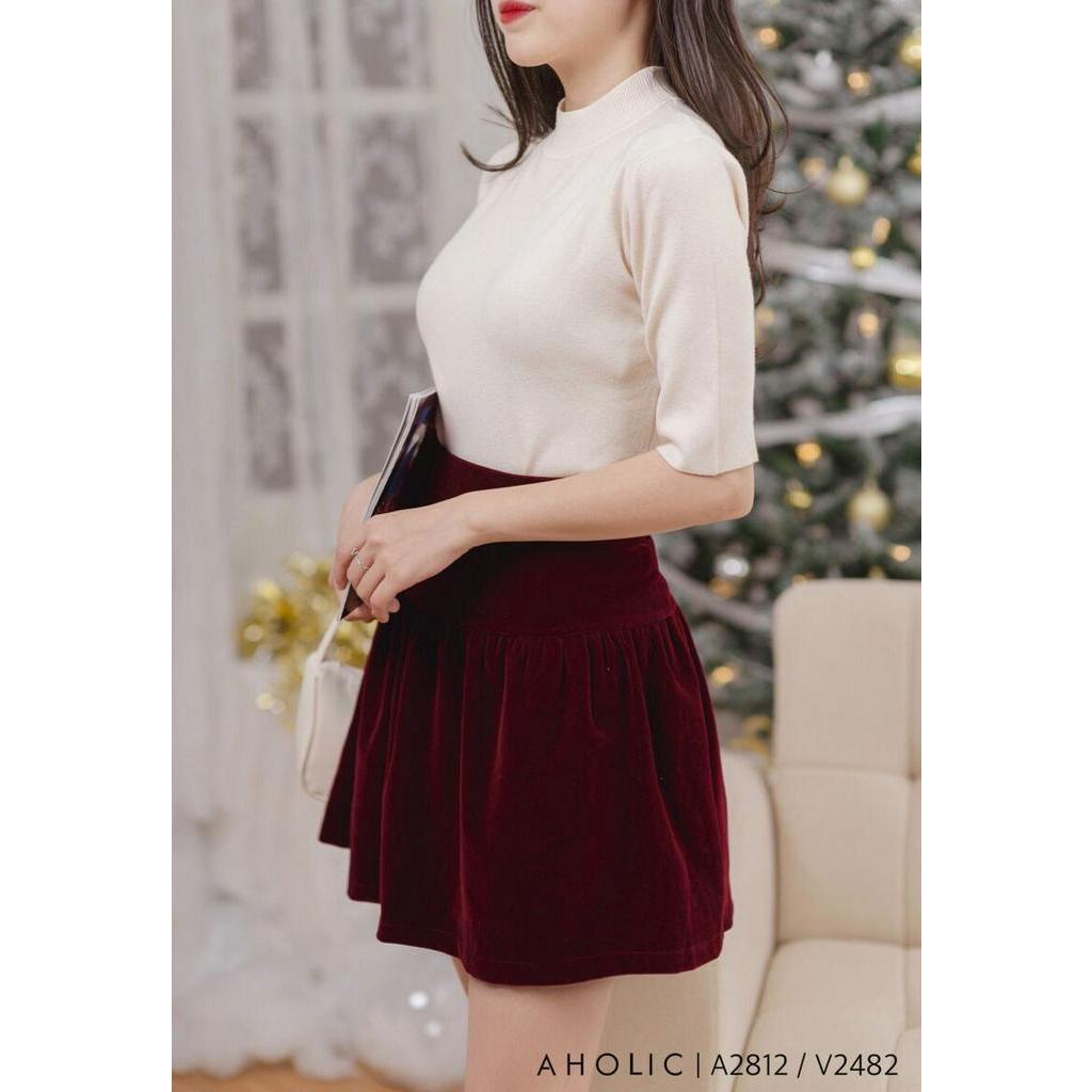 Áo Len Cashmere Tay Lỡ 3 Màu Basic Thu Đông AHOLIC A2812