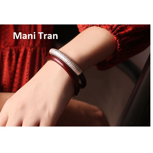 Charm Bạc khắc Bát Nhã Tâm Kinh