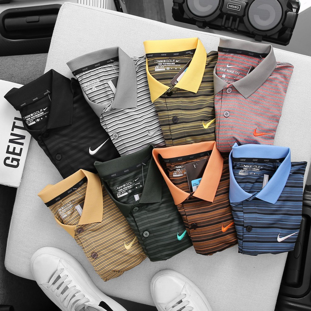 Áo thun đánh golf/áo thể thao cổ trụ cao cấp, chất liệu poli chính phẩm | BigBuy360 - bigbuy360.vn