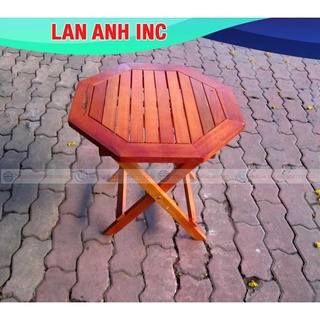 Bàn gỗ xếp gọn cafe, trà chanh
