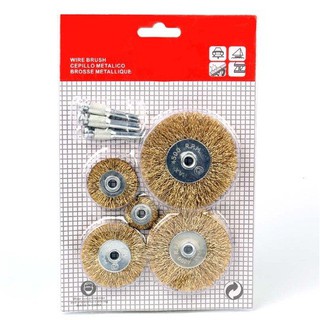 Bộ chổi đánh rỉ, bát đánh rỉ 8 chi tiết trục 6mm