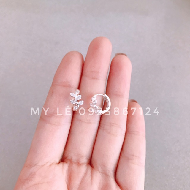 Bông tai bạc hình lá 160.000