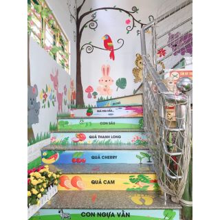 20 bậc decal dán cầu thang