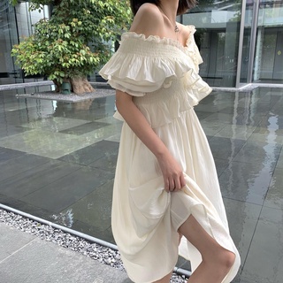 Đầm Nữ Cổ Chữ V Phong Cách Retro Thời Trang Pháp Cá Tính