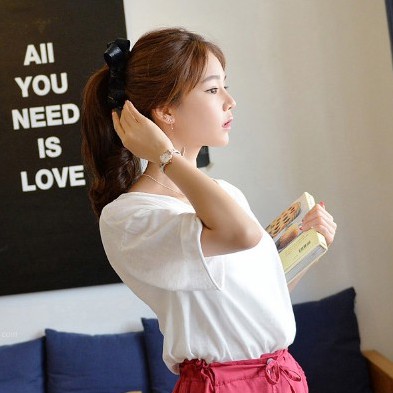 Khuyên tai bạc Ý s925 lá đá thả E0629 - AROCH Jewelry