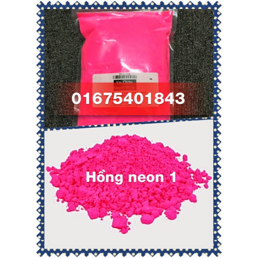 Màu khoáng làm son hồng neon