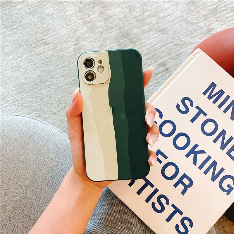 Ốp lưng iphone Color cầu vồng cạnh vuông BVC 6/6plus/6s/6splus/7/7plus/8/8plus/x/xs/11/12/pro/max/plus/promax dinocase