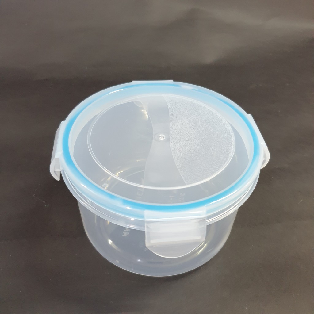 Hộp thực phẩm Chuẩn Xịn Việt Nhật, hộp đựng thức ăn để tủ lạnh loại cao cấp, hình tròn cỡ số 2, có nắp đạy chắc chắn