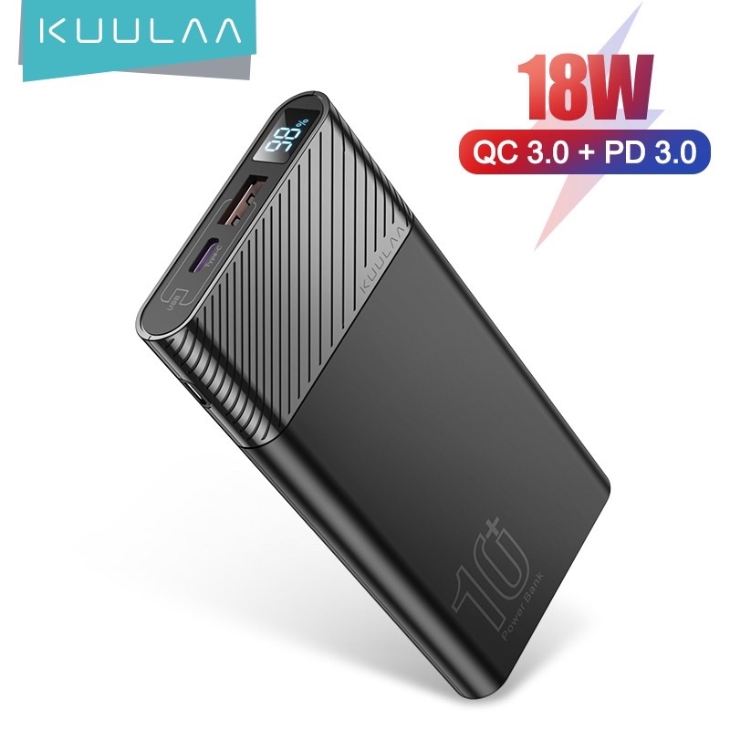 Sạc dự phòng KUULAA hiển thị màn hình KL-YD11 18w Qc3.0 10000mah