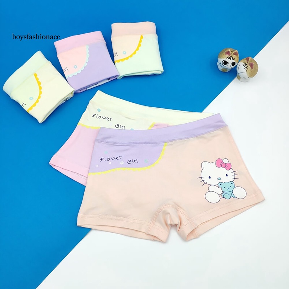 Quần Lót Mềm Mại Thoáng Khí In Hình Hello Kitty Dễ Thương Cho Bé Trai / Gái