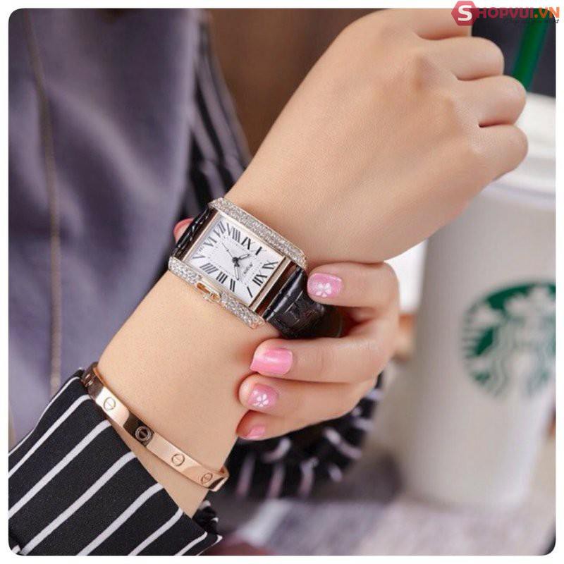 [SỈ] ĐỒNG HỒ NỮ DÂY DA ANGELE MẶT ĐÍNH ĐÁ THỜI TRANG CỰC HOT | BigBuy360 - bigbuy360.vn