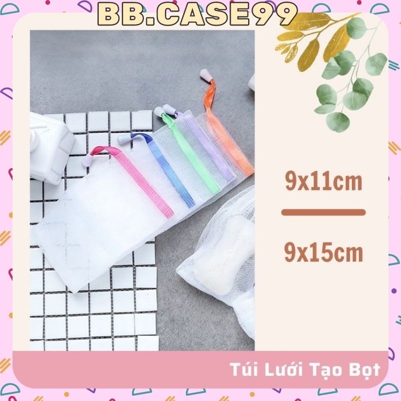 Túi Lưới Tạo Bọt Xà Bông ⚡ Freeship ⚡ Túi Tạo Bọt Nhanh Xà Phòng Nhỏ Gọn, Tiện Lợi 9x15CM - bb.case99