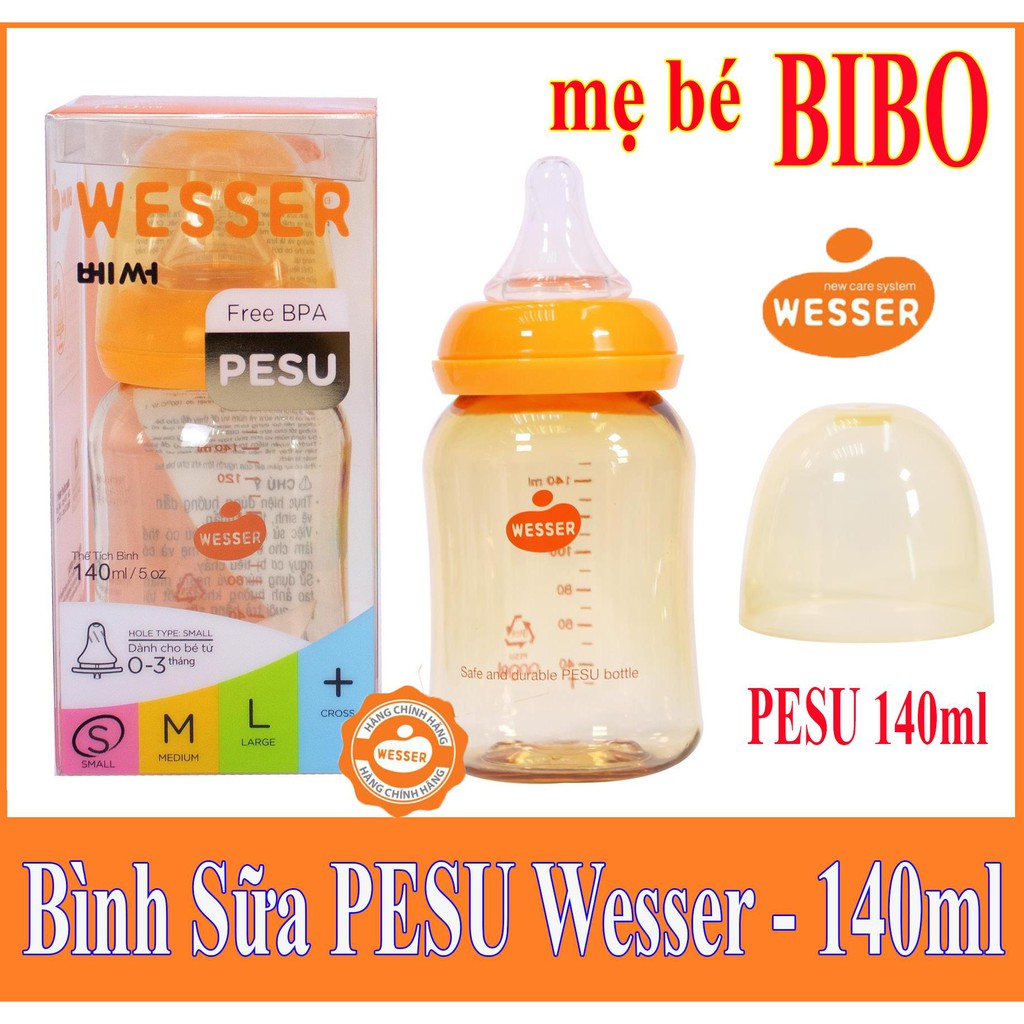 BÌNH SỮA WESSER CỔ HẸP CAO CẤP PPSU