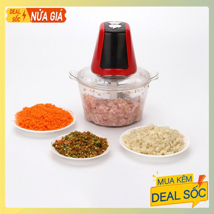 Máy xay thịt,xay rau củ quả dung tích 2L cối nhựa ABS cao cấp chính hãng