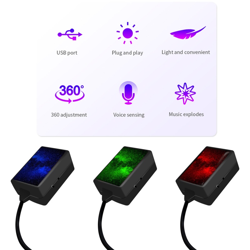 Đèn Led Trần Sao Ô Tô Tự Xoay Tính Năng Điều Khiển Bằng Giọng Nói Thông Minh