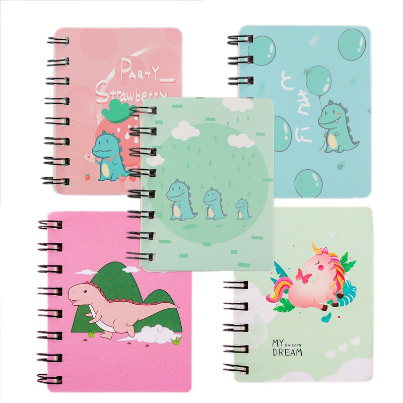 Set 5 Sổ Tay Mini Khổ A7 Hình Quả Bơ Dễ Thương Dùng Cho Học Sinh/Văn Phòng 80 Tờ