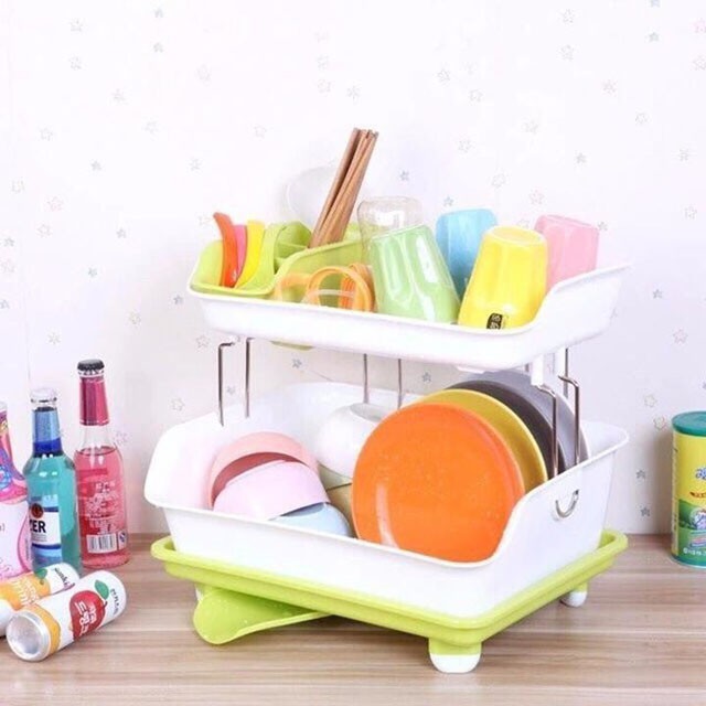 Kệ úp bát 2 tầng