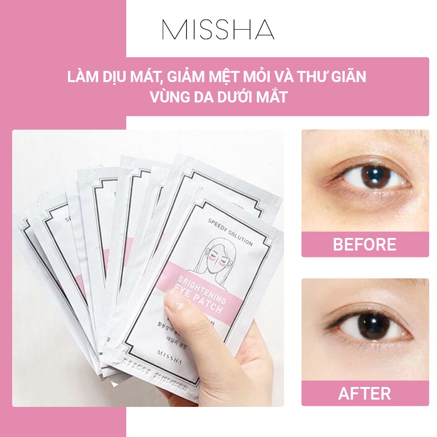 [Mã COSMIS -8% ĐH250k]Mặt nạ dưỡng mắt Speedy Solution Brightening Eye Patch Missha | BigBuy360 - bigbuy360.vn