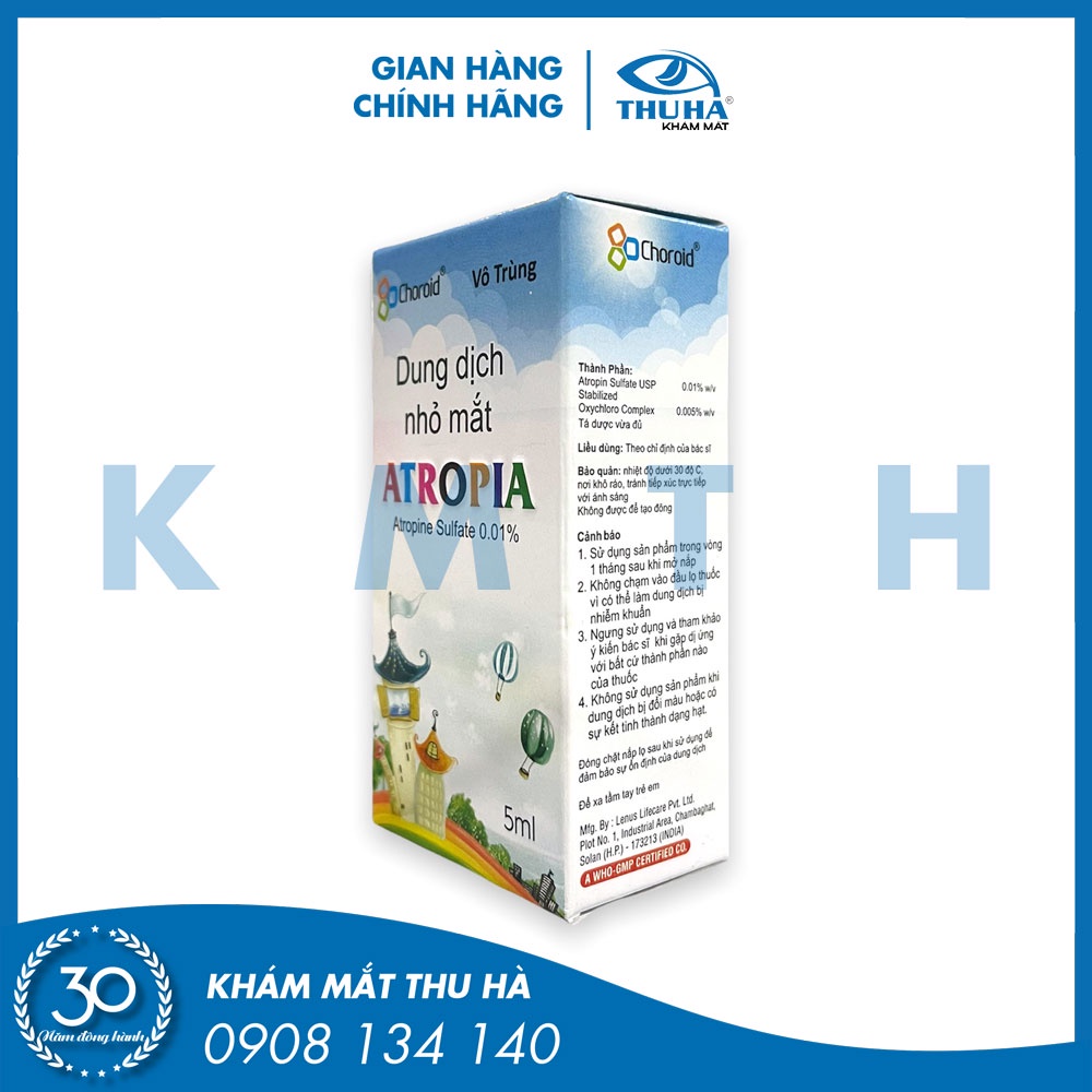 Dung dịch nhỏ mắt ATROPIA 0.01% 5ml