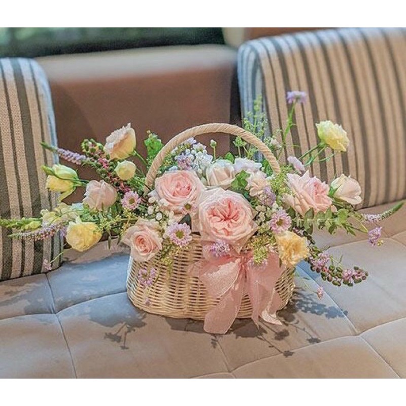 Giỏ mây đựng trái cây, cắm hoa khô, đựng giỏ quà