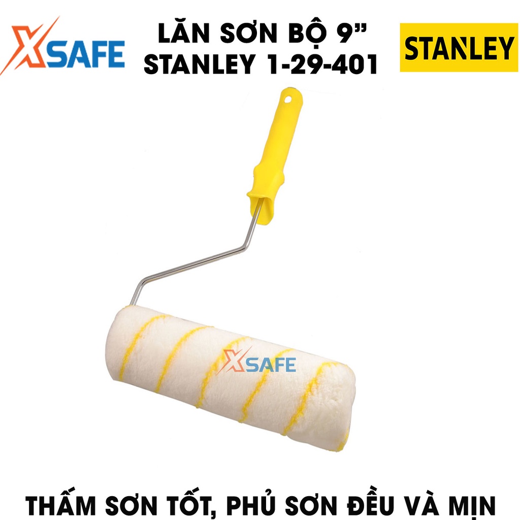 Lăn sơn STANLEY 1-29-401 9 inch Con lăn sơn nước Stanley nhỏ gọn, linh hoạt, bông lăn vải bông mềm, thấm hút sơn tốt