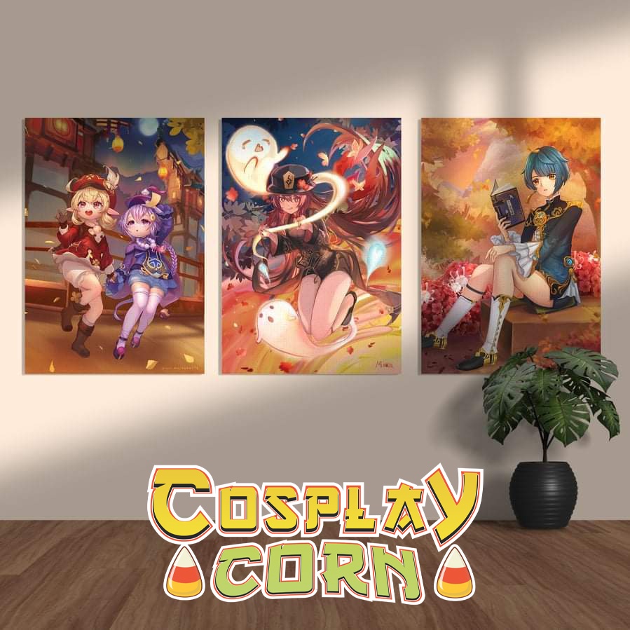 Tranh Canvas AMG Anime Game của 2 artist MIAOSU & HAKO Tranh Arknight, FGO, Genshin,MD treo tường