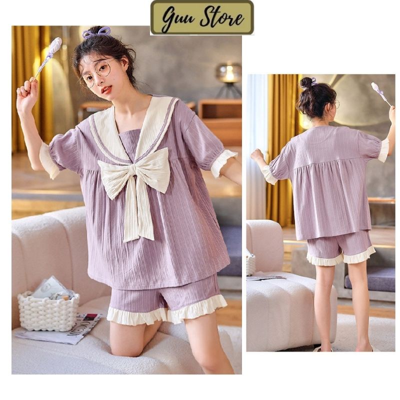 Bộ Đồ Ngủ Nữ Dễ Thương Guu - Đồ Bộ Mặc Nhà Cute DN20