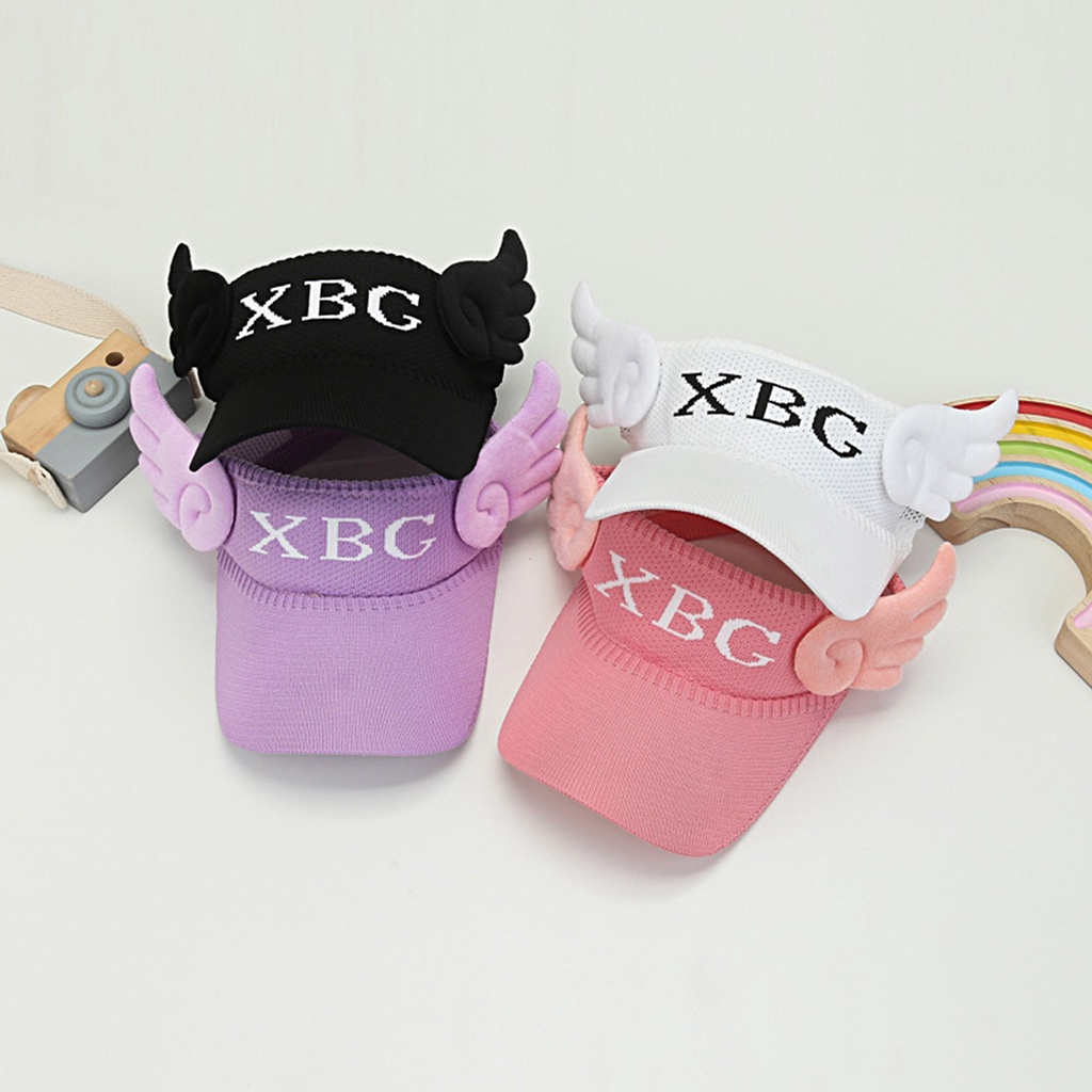 Mũ Dệt Kim Hở Chóp Thoáng Khí Đính Cánh Thiên Thần Thời Trang Mùa Hè