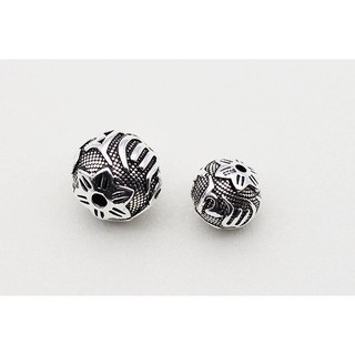 Charm tròn bạc thái S925 khắc OMH ( PKB3403 ) .