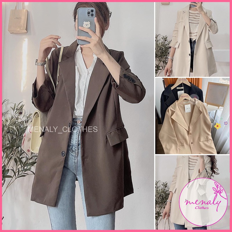 Áo vest nữ blazer dáng rộng hàn quốc BLD01