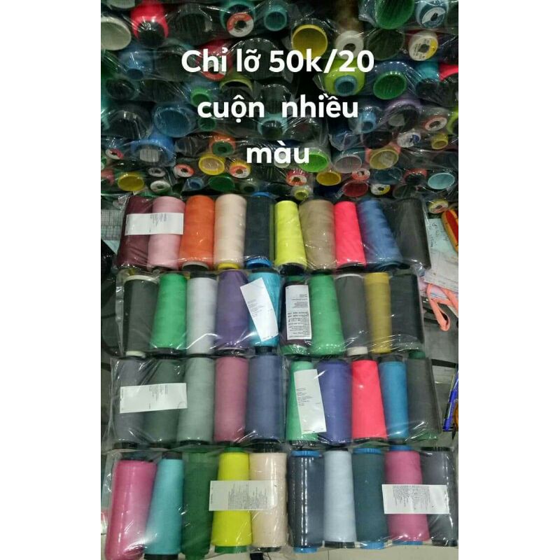 SET CHỈ LỠ 20 CUỘN MIX ĐỦ MÀU  CHỈ CÂN TẬP MAY  ĐẾN CAO CẤP