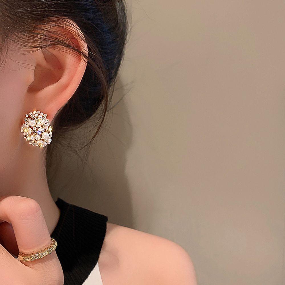 Bông Tai Màu Trơn Phong Cách Hàn Quốc Thời Trang Cho Nữ