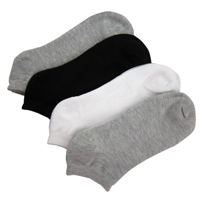 Tất Cotton Thể Thao Cổ Ngắn Màu Trơn Thoáng Khí Unisex