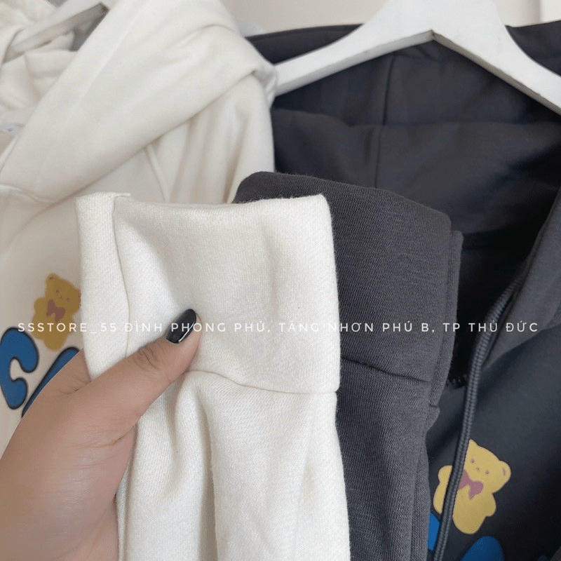 Áo Khoác Nỉ Nữ Thiết Kế Dây Khóa Kéo Tiện Lợi Vải Nỉ Dày Mịn in Chữ Nón Lớn Form Rộng Che Nắng Tốt Siêu Hot NEW UNISEX