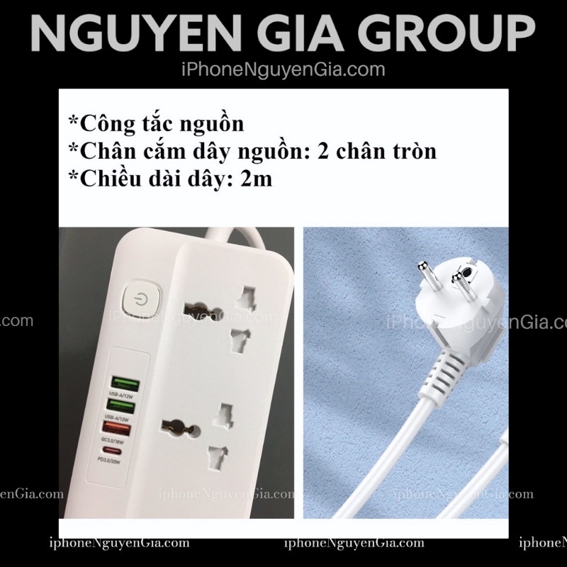 Ổ cắm điện 9 cổng đa năng - Ổ điện thông minh LDNIO 9 cổng USB sạc nhanh 3.4A - Ổ cắm cho máy tính , điện thoại , laptop